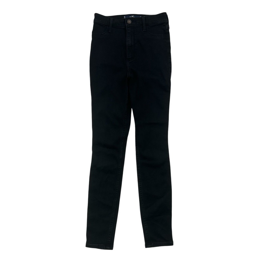 Hollister Ultra High Rise Jean Legging Black Skinny Sz 1 SHORT Tag 25x26 (24x26)